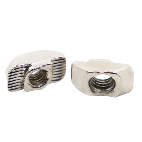 M3 M4 M5 M6 M8 Vernickelter Verbinder T-Mutter Hammerkopf T-Mutter for 20/30/40/45 Serie Aluminiumprofil Zubehör(30-M4 20pcs) von TROIOIUM