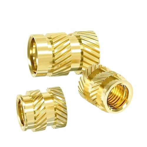 M3-M6 M8 Hot Melt Wärme Spritzguss 3D Druck Messing Kupfer Embed Einsatz Muttern Rändel Gewinde for auto teile Länge: 1,5mm-15mm(M1.7(OD2.5mm)100pcs) von TROIOIUM