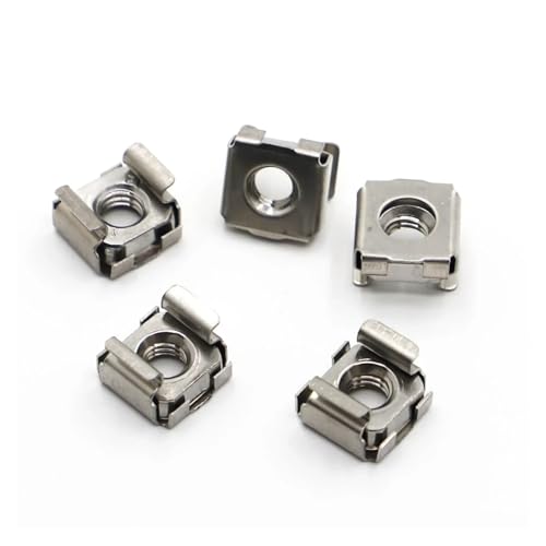 M4 M5 M6 M8 M10 304 Edelstahl/Nickel/Farbe Zink Stahl Quartett Schwimmende Mutter Kassette Elastische Gehäuse Karte Käfig Muttern(304 Stainless Steel,M5 5pcs) von TROIOIUM