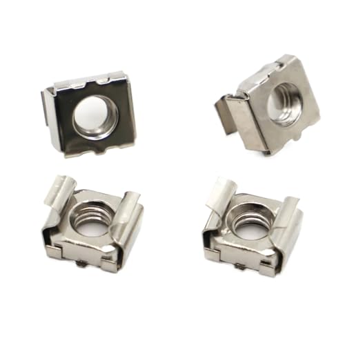 M4 M5 M6 M8 M10 304 Edelstahl/Nickel/Farbe Zink Stahl Quartett Schwimmende Mutter Kassette Elastische Gehäuse Karte Käfig Muttern(Nickel plated,M6 5pcs) von TROIOIUM
