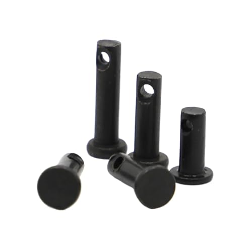 Schwarzer Caron-Stahl GB882 Stift Flachkopf Zylinderstift mit Loch Passstiftrolle M3 M4 M5 M6 M8 M10 M12(16mm) von TROIOIUM