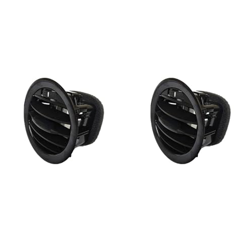 TROIOIUM 1/2/4Pcs Schwarz/Chrom A/C Air Vent Abdeckung Outlet Grille Passt for ADAM CORSA D MK3 13417363 2201099(2PCS) von TROIOIUM