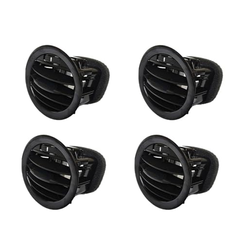 TROIOIUM 1/2/4Pcs Schwarz/Chrom A/C Air Vent Abdeckung Outlet Grille Passt for ADAM CORSA D MK3 13417363 2201099(4PCS) von TROIOIUM
