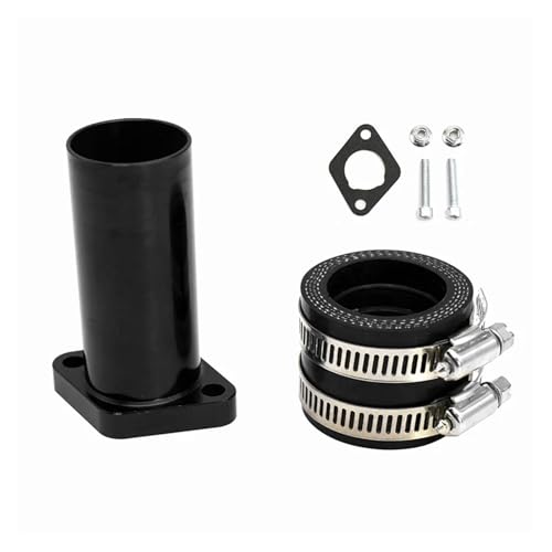 TROIOIUM CNC Ansaugstutzen Vergaser Adapter Set Motoranschluss for PWK 21-30MM VM Vergaser(Black) von TROIOIUM