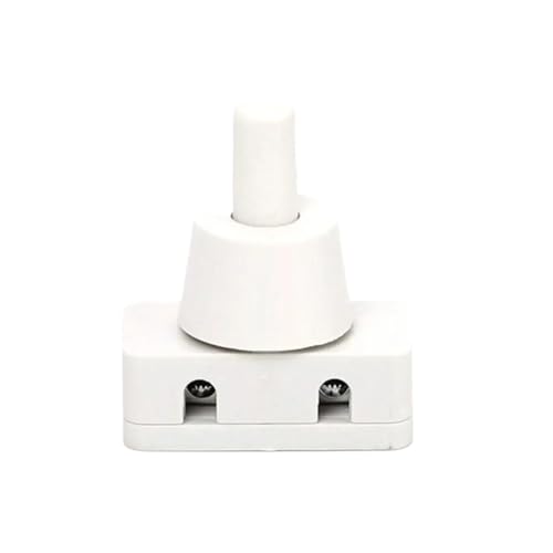 TROIOIUM EIN-Druckknopf AC250V Netzschalter for Haushaltslampen Kunststoff-Mini-Netzschalter Haushaltslampen Tischlampe Haushaltsgeräte(White) von TROIOIUM