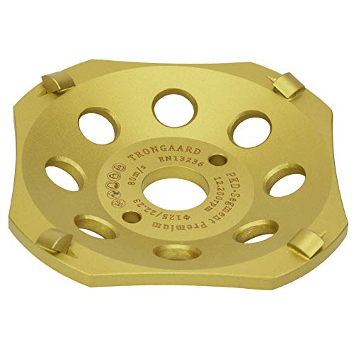 TRONGAARD PREMIUM PKD PCD Schleiftopf/Schleifteller 125MM / 22,23MM GOLD von TRONGAARD