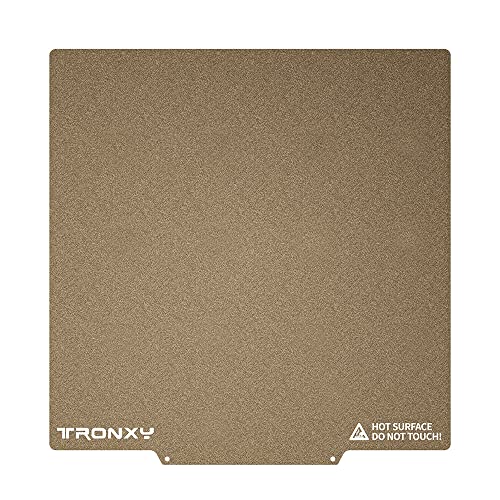 TRONXY PEI Druckplatte, Flexibler 3D Drucker PEI Sheet 330x330 mm, Abnehmbare PEI Bauplatte für X5SA/X5SA PRO Leicht zu Entfernendes Modell von TRONXY