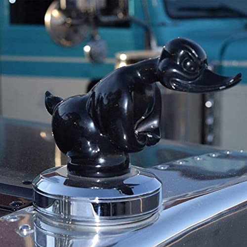 TROONZ Angry Rubber Duck Kühlerfigur, Auto-Emblem, Konvoi-Kühlerfigur for LKW, Coole Ente, Auto-Emblem, Auto-Dekorationszubehör-B von TROONZ