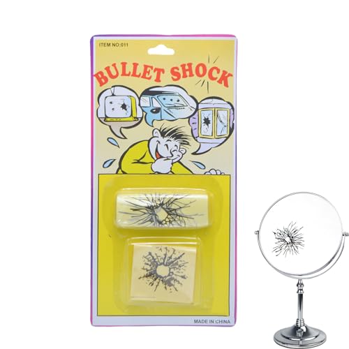 TROONZ Glas-Einschussloch-Aufkleber,Fake Bullet Shot Aufkleber - Broken Screen Prank-Aufkleber, Fake Bullet Shot-Aufkleber, ultrarealistischer Fake Bullets-Aufkleber, Auto- -Einschussloch-Aufkleber von TROONZ