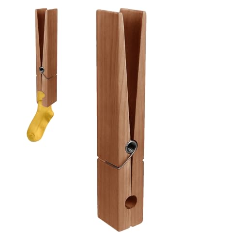 TROONZ Großer Wäscheklammer-Handtuchhalter,Riesiger Wäscheklammer-Handtuchhalter | Riesige Kleiderklammern mit Handtuchhaltern aus Federholz - Stabile große Holzklammern zum Selbermachen, für von TROONZ