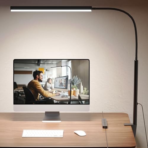 TROPICALTREE Schreibtischlampe LED Dimmbare - 5 Farbmodi x 11 Helligkeitsstufen - Augenschutz Schwanenhals Büro Tischlampe - Timmer und Speicherfunktion - Schwarz TROPICALTREE Schreibtischlampe LED Dimmbare - 5 Farbmodi x 11 Helligkeitsstufen - Augenschutz Schwanenhals Büro Tischlampe - Timmer und Speicherfunktion - Schwarz von TROPICALTREE