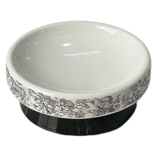 2 Stück - Antikes Haushaltsgeschirr mit Keramik-Tinte Tiger High Bowl-Ink schwarzer Hintergrund 2 Stück - Antikes Haushaltsgeschirr mit Keramik-Tinte Tiger High Bowl-Ink schwarzer Hintergrund von TROSIQUANJIA