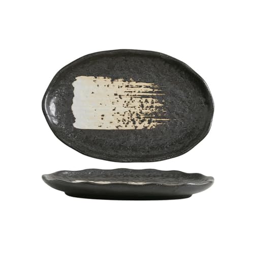 2 Stück – japanische Keramik, einfarbig, einfache Sushi-Grillplatte, rechteckig, Snack-Kaltschale, 17,8 cm, Bürste, weiß 2 Stück – japanische Keramik, einfarbig, einfache Sushi-Grillplatte, rechteckig, Snack-Kaltschale, 17,8 cm, Bürste, weiß von TROSIQUANJIA