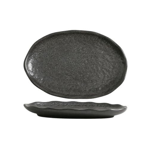 2 Stück – japanische Keramik, einfarbig, einfache Sushi-Grillplatte, rechteckig, Snack-Kaltschale, 17,8 cm, schwarz. 2 Stück – japanische Keramik, einfarbig, einfache Sushi-Grillplatte, rechteckig, Snack-Kaltschale, 17,8 cm, schwarz. von TROSIQUANJIA