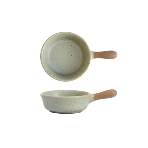 Danqing Soßenschale mit Griff, japanischer Stil, grobe Keramik, Sushi, Snackschale, 2 Stück Danqing Soßenschale mit Griff, japanischer Stil, grobe Keramik, Sushi, Snackschale, 2 Stück von TROSIQUANJIA