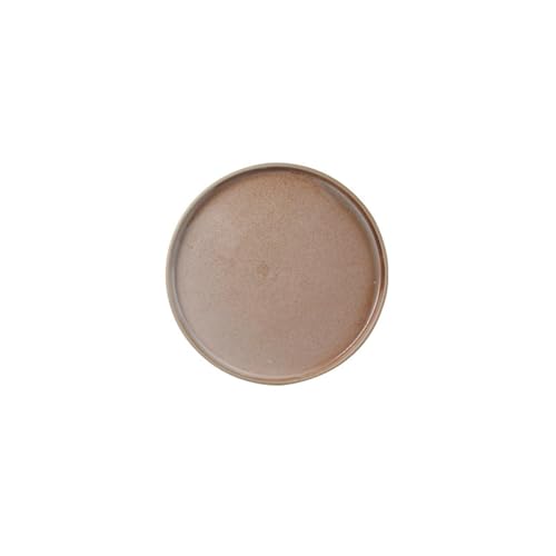 Die grobe Keramik-Unterglasurfarbe wird zu einer flachen Schale, 20,3 cm, schlichter Schlamm für Zuhause, exquisites Retro-Geschirr Die grobe Keramik-Unterglasurfarbe wird zu einer flachen Schale, 20,3 cm, schlichter Schlamm für Zuhause, exquisites Retro-Geschirr von TROSIQUANJIA