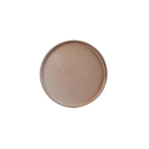 Die grobe Keramik-Unterglasurfarbe wird zu einer flachen Schale, exquisites Retro-Geschirr, 22,9 cm, schlichter Schlamm Die grobe Keramik-Unterglasurfarbe wird zu einer flachen Schale, exquisites Retro-Geschirr, 22,9 cm, schlichter Schlamm von TROSIQUANJIA