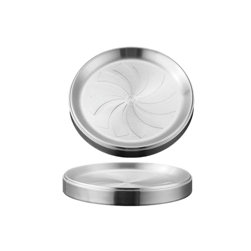 Doppelteller aus Edelstahl, 23 cm, silberfarben Doppelteller aus Edelstahl, 23 cm, silberfarben von TROSIQUANJIA