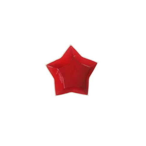 Eierschale aus Keramik, einfarbig, unregelmäßiger Stern, gedämpftes nordisches Geschirr, fünfzackige Sternschale, klein von TROSIQUANJIA