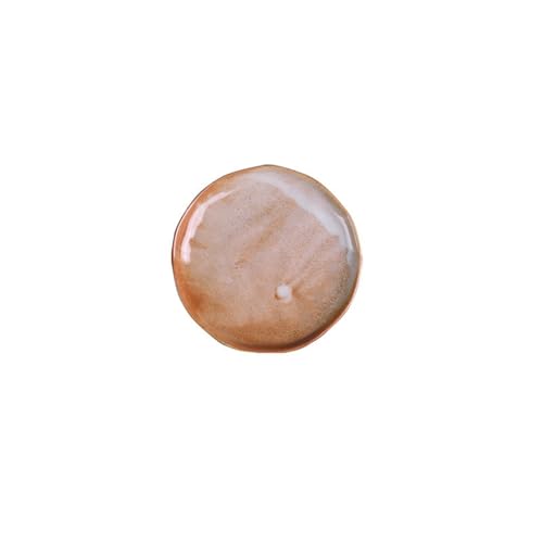 Einfache und exquisite Retro-Keramikgeschirr für den Haushalt, kann in der Mikrowelle verwendet werden, runde Salatschalen - 17,8 cm Scheiben, einfacher Schlamm. von TROSIQUANJIA