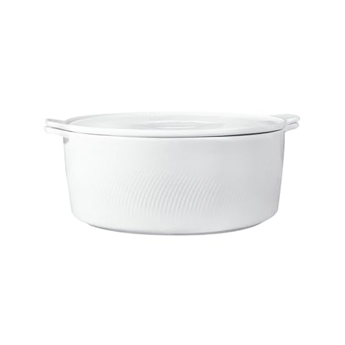 Einfacher Suppentopf mit Unterglasur, exquisiter binauraler Keramik-Suppentopf mit Deckel, 25,4 cm von TROSIQUANJIA