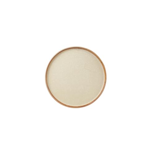Grobe Keramik-Unterglasurfarbe wird flach für Zuhause, Retro, exquisites Geschirr, 20,3 cm, gelbe Blume von TROSIQUANJIA