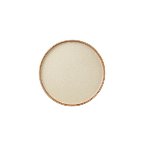 Grobe Keramik-Unterglasurfarbe wird flach für Zuhause, Retro, exquisites Geschirr, 22,9 cm, gelbe Blume von TROSIQUANJIA