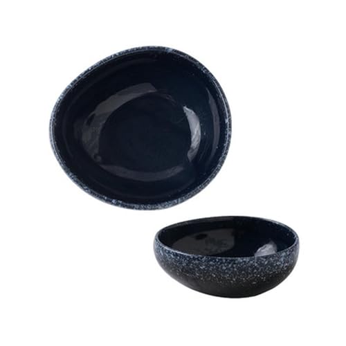 Große runde Suppenschüssel aus Keramik, japanisches exquisites Haushaltsgeschirr, 12,7 cm, eiförmige Schüssel, nebliges Meer von TROSIQUANJIA