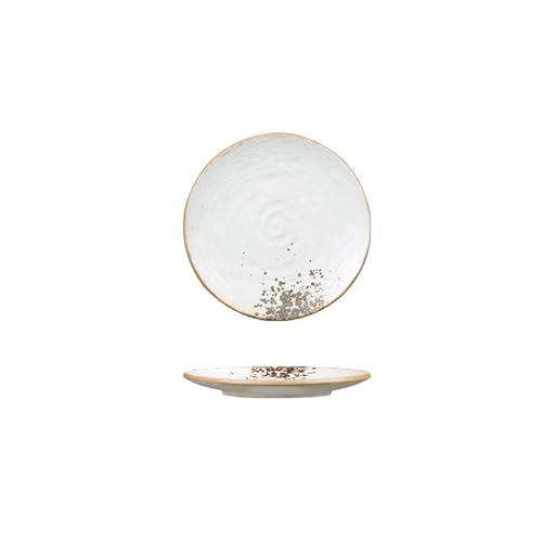 Japanische Retro-Steinplatte, oval, Keramik, hochtemperaturbeständig, 20 cm Holzmaserung. Japanische Retro-Steinplatte, oval, Keramik, hochtemperaturbeständig, 20 cm Holzmaserung. von TROSIQUANJIA