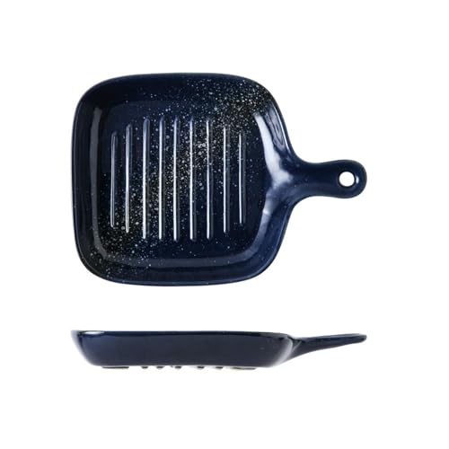 Japanische kreative Persönlichkeit der unregelmäßigen Keramik-Ofenglasur wechselnde Griffplatte [nebliges Meer] von TROSIQUANJIA