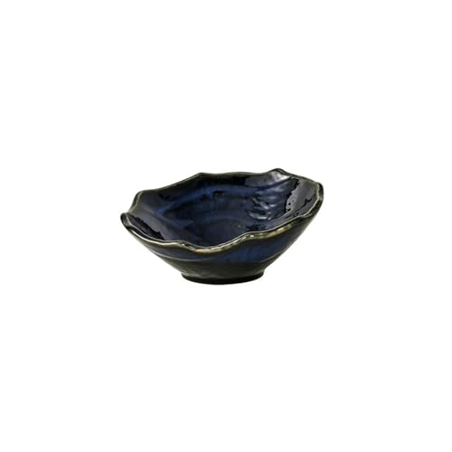 Japanischer Stil, kommerzieller minimalistischer Ofenblau, Keramik, Lachs-Sashimi-Eiswürfelform, 17,8 cm Trompete (ca. 450 ml) von TROSIQUANJIA