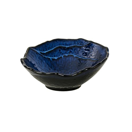 Japanischer Stil, kommerzieller minimalistischer Ofenblau, Keramik-Lachs-Sashimi-Eiswürfelform, 26,7 cm groß (ca. 1300 ml) von TROSIQUANJIA