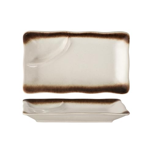 Japanischer Stil Haushalt einfache Ofenumwandlung Retro exquisite Keramik kreative Jiaozi Platte Mokka groß von TROSIQUANJIA