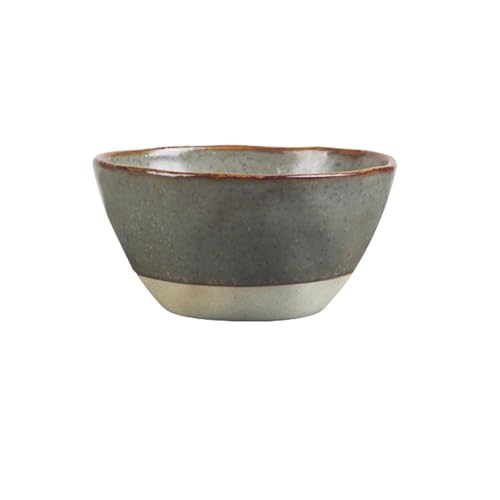 Keramik-Unterglasurfarbe, großes Fassungsvermögen, kleine Reisschale, japanisches Retro, dickes Geschirr, 11,4 cm, grüne Blume von TROSIQUANJIA