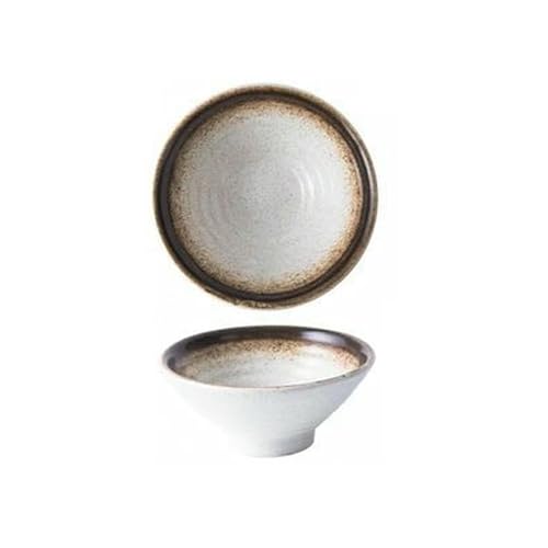 Keramik-ofenglasierte runde Reisschale, japanisches Haushaltsgeschirr, 11,4 cm [Sesam] von TROSIQUANJIA