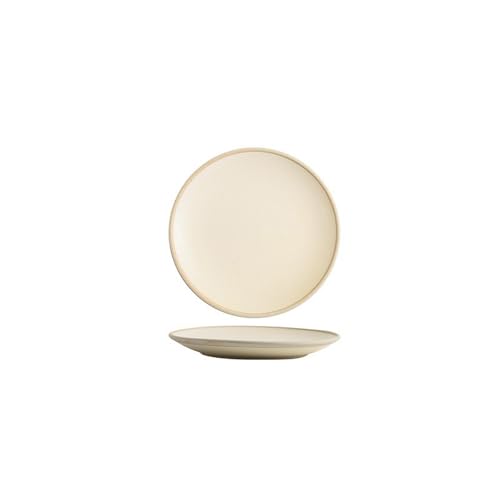 Keramikplatte im japanischen Haushalt, schlicht, Retro, kreative Persönlichkeit, Unterglasur, 17,8 cm, Keramik-Randplatte (braun) von TROSIQUANJIA