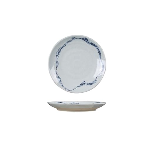 Keramikscheibe, handbemalt, ofenglasiert, japanisches Retro-Haushaltsgeschirr, grüne Blumenmusik von TROSIQUANJIA