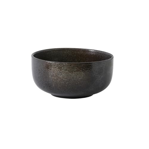 Keramikschüssel, 16,5 cm, glasiert, rund, japanischer Haushalt, Persönlichkeit, 16,5 cm, Schwarz von TROSIQUANJIA