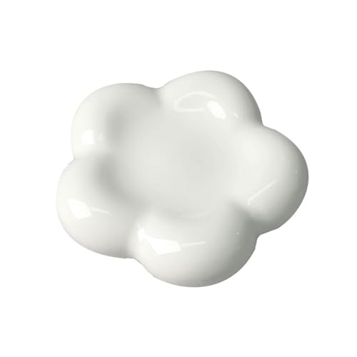 Nordic Wind Haushalt Kreative Blumen Einfache reine weiße Keramik Pendelplatte Blumenteller von TROSIQUANJIA