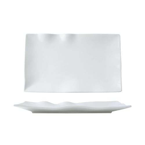 Nordic Wind Haushalt einfache quadratische Unterglasur Keramik Western Food rechteckige Schale - 30,5 cm rechteckiger Krepppappteller Nordic Wind Haushalt einfache quadratische Unterglasur Keramik Western Food rechteckige Schale - 30,5 cm rechteckiger Krepppappteller von TROSIQUANJIA