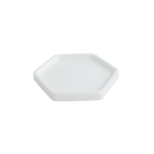 Nordic Wind Haushaltsplatte aus Keramik, kreativ, exquisit, sechseckig, 12,7 cm, Weiß von TROSIQUANJIA