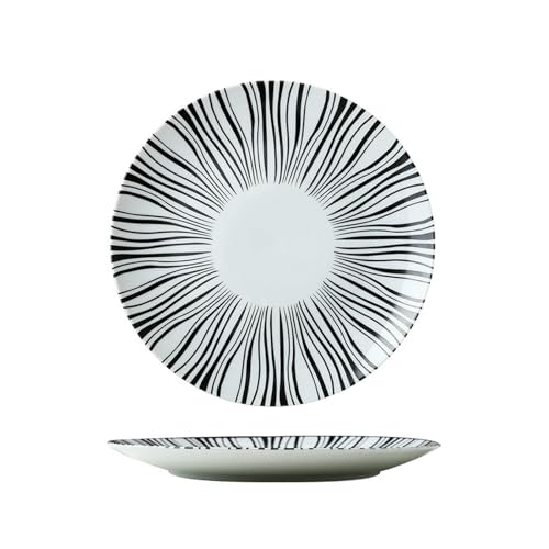 Nordische Schachtel, kreative Persönlichkeit, westliches Gericht, personalisierbar, Unterglasur, Retro-Teller, weißes Zebramuster, 25,8 cm Nordische Schachtel, kreative Persönlichkeit, westliches Gericht, personalisierbar, Unterglasur, Retro-Teller, weißes Zebramuster, 25,8 cm von TROSIQUANJIA