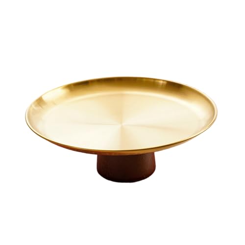 Nordischer Haushalt, einfarbig, einfache und exquisite Edelstahl-Obstschale, groß, 23 cm, goldfarben von TROSIQUANJIA