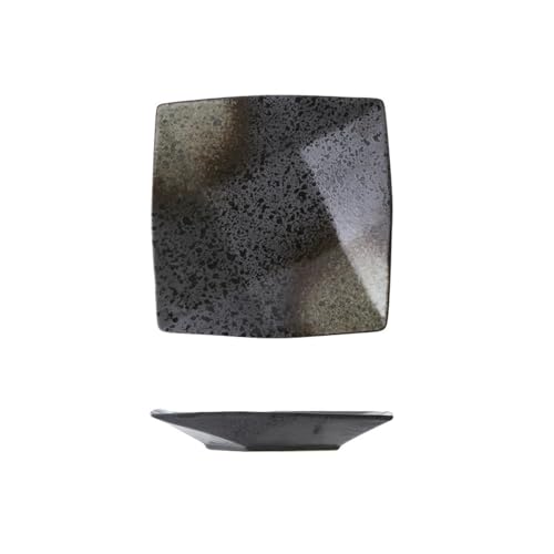 Quadratischer Keramikteller mit 9 Fächern und schwarzen Punkten ist kreativ, praktisch und einfach - 15,2 cm Quadratischer Keramikteller mit 9 Fächern und schwarzen Punkten ist kreativ, praktisch und einfach - 15,2 cm von TROSIQUANJIA