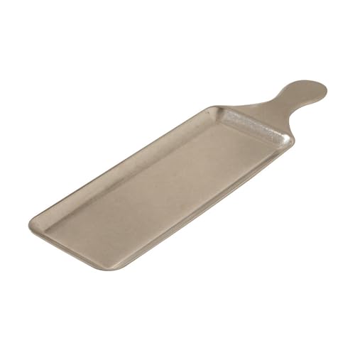Rechteckiger Edelstahlteller mit Griff, kommerzielle Kreativität, exquisit, Vintage-Silber, groß, 45 x 11,5 cm Rechteckiger Edelstahlteller mit Griff, kommerzielle Kreativität, exquisit, Vintage-Silber, groß, 45 x 11,5 cm von TROSIQUANJIA
