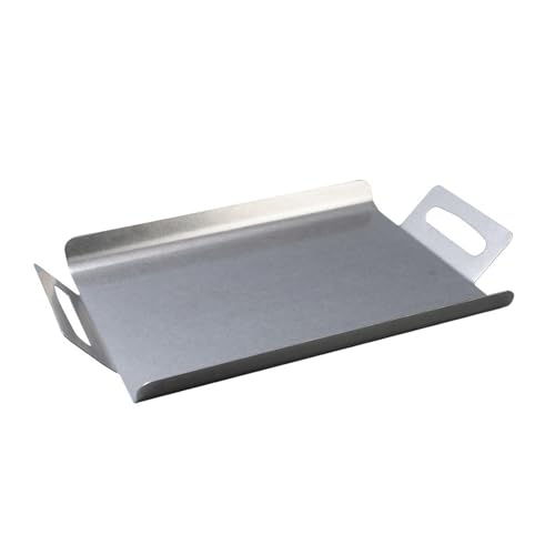 Rechteckiges Wasserbecher-Tablett aus Edelstahl, exquisites Geschirr für Haushalt, Wohnzimmer, quadratisch, groß (36 x 24 cm) von TROSIQUANJIA