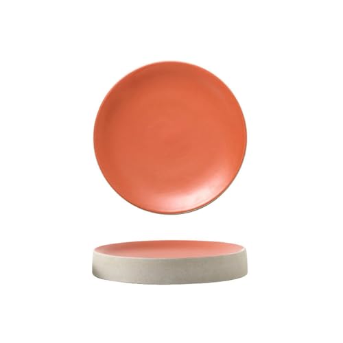 Restaurant Hotel gewidmet exquisite Persönlichkeit Ton hochtemperaturbeständig runder Teller -17,8 cm orange rot Restaurant Hotel gewidmet exquisite Persönlichkeit Ton hochtemperaturbeständig runder Teller -17,8 cm orange rot von TROSIQUANJIA