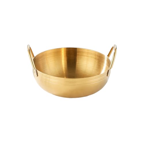 Runde Gurkenschüssel aus Edelstahl, koreanisches Haushaltsgeschirr, goldfarben, klein, 8,5 cm Runde Gurkenschüssel aus Edelstahl, koreanisches Haushaltsgeschirr, goldfarben, klein, 8,5 cm von TROSIQUANJIA