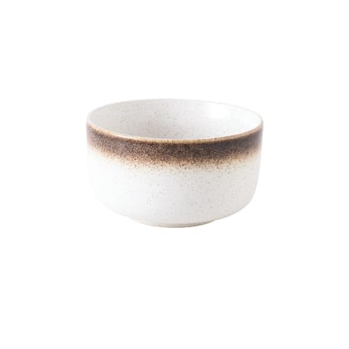 Runde glasierte Keramik-Essschüssel, 11,4 cm, nordisches Haushaltsgeschirr, 11,4 cm, Sesam von TROSIQUANJIA