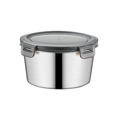 Runde versiegelte Frischhaltebox aus Edelstahl mit Deckel, Haushaltskühlschrank, Kühlgeschirr, 2100 ml Runde versiegelte Frischhaltebox aus Edelstahl mit Deckel, Haushaltskühlschrank, Kühlgeschirr, 2100 ml von TROSIQUANJIA